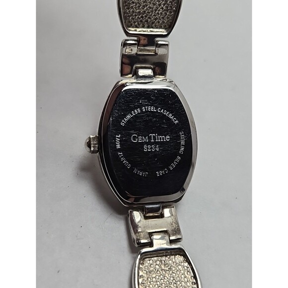 Gem Time Sterling Silver Quartz Gemstone Bracelet Watch Lapis New Battery 925 - Picture 11 of 11